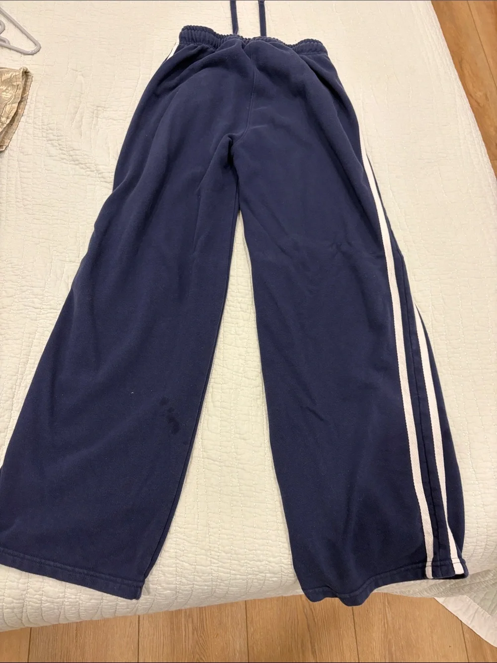 GAP Navy Blue Sweatpants with White Side Stripes